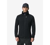 Houdini Aero Full Zip Hooded Fleece Pure Black - XL