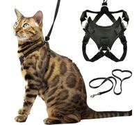 Houdini™ Escape Proof Cat Harness and Lead Set by OutdoorBengal for Cat and Kitten Walking Leather Kitten