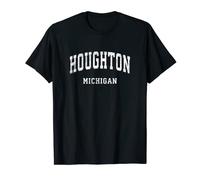 Houghton Michigan MI Vintage Athletic Sports Design T-Shirt