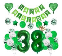 Houhounb 38th Birthday Decoration 38 Years Birthday Party Balloons Happy Birthday Banner Latex Balloon Balloon for Decoration Boy Girl Birthday,Green
