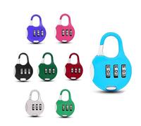 Houhounb Luggage Lock Padlock Combination Lock 3 Digit Resettable Mini Padlock Combination Lock for School Gym Outdoor Shed Hasp Cabinet Travel Suitcase 8 Colours Pack of 8