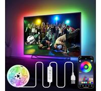 HOUHUI LED Light Strip for 32-65In TV,2Pcs 4M RGB LED Strip Lights for TV Backlight, App Control Music Sync LED Strip USB TV Lights,Bias LED Lighting TV Lights Behind Monitor for Gaming Room Desk