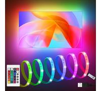 HOUHUI LED Strip Lights, 2Pack 2metre RGB LED Lights Strip for 40-60in TV LED Backlight, Color Changing Strip Light Waterproof IP65 with Remote, USB TV Lights Bias Lighting for Home PC Monitor Desk