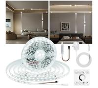HOUHUI White LED Strip Lights 20M, 6500K White Running Water Flowing Light Strip with Touch Panel Wireless Control,28 Modes,Dimmable LED Tape Lights for Bedroom Living Room Home Party DIY Decor