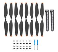 Houjunor Pack of 8 Orange Propellers for DJI Mini 3, Quiet, Stable, Quick Release, with 2 Propeller Fixer Holders