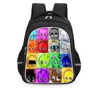 HOUJW Animation Pattern Backpack For Womens and Mens, Double Layer Animation Drama Comedy Printing Bags Outdoor Travel Computer Cartoon Bag School Storage (B,One Size)