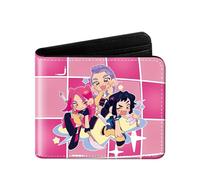 HOUJW Cute Cartoon Print PU Leather Wallet,Leather Bi-Fold Short Wallet (A,One Size)
