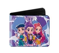 HOUJW Cute Cartoon Print PU Leather Wallet,Leather Bi-Fold Short Wallet (C,One Size)