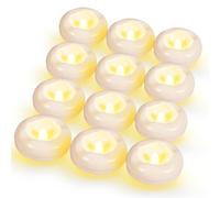 Houkiper Flameless Floating LED Tea Lights, 12-Pack Waterproof Candles with Warm Yellow Glow, Floating Decorations for Weddings, Pools, Vases, Outdoor Parties