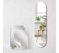 Houkiper Full Length Mirrors, Self Adhesive Mirror Tiles Long Wall Mirrors for Bedrooms Full Body Mirrors for Walls, Stick on Mirror for Wardrobe Doors Gym Hallway
