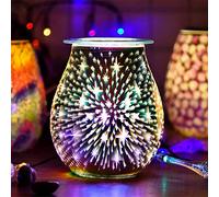 Houkiper Oil Burners, Wax Melt Burner 3D Aromatherapy Lamp Melt Wax Lamp, Glass Aromatherapy Diffuser Touch Lamp Romantic Decoration Gifts for Thanksgiving, Christmas, Birthday