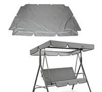 HOUKOIKBUG Porch Swing Canopy Replacement Top 56x47in 75x47in 84x48in 3 Seater Waterproof Swing Top Canopy Universal Patio Swing Cover For Garden Hanging Bench(Gray,74.8x47.2in-190x120cm)