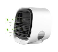 HOUKUNKA Airabreeze Portable Air Conditioner, Instant Cooling Mini Silent Air Conditioner with 3 Speed Settings, Energy Efficient Mini Ac with LED Nightlight, Instant Cooling in 90 Seconds (White)
