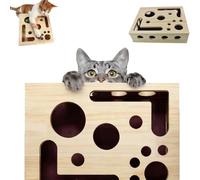 HOUKUNKA Cat Nail File Enrichment Box, 2026 Cat Nail File Box with Bell Ball & Sandpaper Inside, Cats Scratch Puzzle Enrichment Boxes Stress Free Alternative to Clippers and Grinders