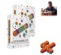 HOUKUNKA Shuffling The Dice-Driven Word Game, Fast-Paced Adult Party Game for Family Fun for 1-5 Players, Scrambled Dice Word Game, Fun Brain Exercise for Parties & Family Nights (2pcs)