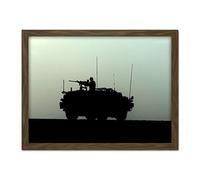 Houlding Military UK Jackal Armoured Vehicle Photo Artwork Framed Wall Art Print 18X24 Inch
