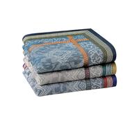 Houlife 100% Cotton Men's Stripe Soft Checkered Pattern Handkerchiefs Vintage Assorted Hankies 3 Pieces, Multicolour, 17 x 17 inches