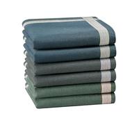 HOULIFE Classic Men’s Handkerchiefs, Soft Cotton Handkerchief for Men, Stripe Mens Hankies Set, Gents Pocket Square Hanky