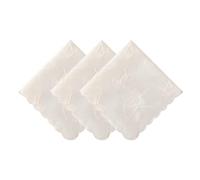 HOULIFE Embroidered Handkerchiefs for Women Cotton Vintage Floral Handkerchief Flower Embroidery Ladies Hankies for Wedding Party