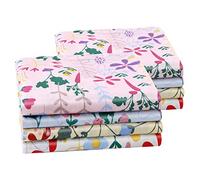 HOULIFE Floral Pattern Handkerchiefs Ladies 100% 60S Cotton Colorful Flower Print Hankies for Womens Girls Students, 4/8 Pieces, 34x34cm/13x13”