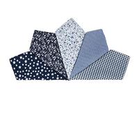 HOULIFE Ladies 100% 60S Cotton Handkerchiefs Womens Soft Vintage Black Floral Print Hankies for Girls Wedding Party Mother’s Day Gift, 5/10 Pieces, 36x36cm