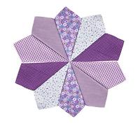 HOULIFE Ladies 100% 60S Cotton Handkerchiefs Womens Soft Vintage Purple Floral Print Hankies for Girls Wedding Party Mother’s Day Gift, 5/10 Pieces, 36x36cm