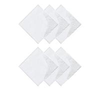 HOULIFE Ladies Handkerchief - Large Hankerchieves Ladies, Solid White Embroidered Lace Hankies, 60S Combed Cotton Womens Floral Hankies for Bridal Wedding Party, 43x43cm (White 4, 6pcs)