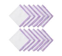 HOULIFE Ladies Handkerchief - Small Hankerchieves Ladies, Colourful Embroidered Lace Hankies, Premium 60S Combed Cotton Womens Colorful Hankies for Bridal Wedding Party, 12 Pcs, 25x25cm, Light Purple