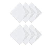 HOULIFE Ladies Handkerchief - Small Hankerchieves Ladies, Solid White Embroidered Lace Hankies, 100% 60S Combed Cotton Womens Floral Hankies for Bridal Wedding Party, 6 Pieces, 35x35cm/14x14’’