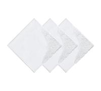 HOULIFE Ladies Handkerchief - Small Hankerchieves Ladies, Solid White Embroidered Lace Hankies, 100% 60S Combed Cotton Womens Floral Hankies for Bridal Wedding Party, 3/6 Pieces, 35x35cm