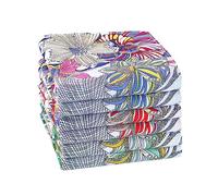 HOULIFE Ladies Handkerchiefs - Floral Handkerchieves Ladies, Hankerchief Womens Cotton, Premium 100% 60S Combed Cotton Colorful Flower Print Hankies for Wedding Party, 45x45cm/18x18’’, 6/12 Pieces