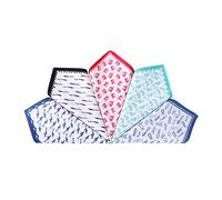HOULIFE Ladies Handkerchiefs - Ocean Series Pattern Handkerchieves, Hankerchief Womens Cotton, 100% 60S Cotton Colorful Print Thin Hankies for Girls Students, 40x40cm/16x16’’ (Ocean Series, 5pcs)