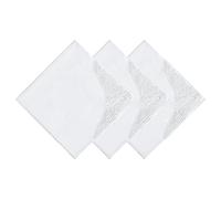 HOULIFE Ladies Lace Hankies - White Handkerchiefs 100% 60S Combed Cotton (3, White 1)