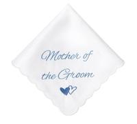 HOULIFE Mother of Bride Wedding Hanky Happy Tears Handkerchief Wedding Gift