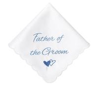 HOULIFE Mother of Bride Wedding Hanky Happy Tears Handkerchief Wedding Gift