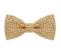 HOULIFE Rhinestone Bow Ties for Men Diamond Pre Tied Bowtie Sequin Bow Tie Adjustable Crystal Bowties for Wedding Party Banquet, Yellow
