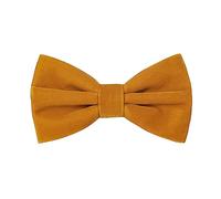 HOULIFE Velvet Bow Tie for Men - Adjustable Pre-tied Bowtie, Solid Colour Butterfly Bow Ties for Groom Wedding Party Formal with Gift Box, Yellow
