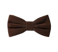 HOULIFE Velvet Bow Tie for Men - Adjustable Pre-tied Bowtie, Solid Colour Butterfly Bow Ties for Groom Wedding Party Formal with Gift Box, Brown