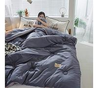 HOUMEL Duvet 4.5 Tog Single/Double Softness Antibacterial Quilt Feather Velvet Filling Comforter Microfiber Bed Accessory Summer/Autumn 013 (Color : C, Size : Single)