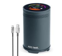 HOUND-3699 Radon Detector, 10-Minute Measurement Updates, Touchscreen Color Display, Audible & Visual Alarm, AEGTEST Long-Term Radon Concentration Monitoring for Home - Blue