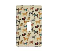 Hound Dogs Print Decorative 1-Gang Wall Plate,Standard Size Unbreakable Polycarbonate Switch & Outlet Cover