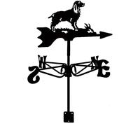 Hound Weathervane Stainless Steel Wind Vane Measuring Tools Weather Vane Dog Figurine Practical Wind Direction Indicator Farm Scene Home Outdoor Garden Crafts Ornament,A