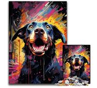 Hound's Colorful Psychedelic Adult Jigsaw Puzzles 1000 Pieces Difficult Puzzles for Adults Colorful Home Decor & Interactive Family Game, 1000 PCS(75x50cm)