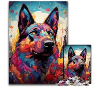 Hound's Colorful Psychedelic JigsawPuzzle 1000 Pieces for Adults Wooden Jigsaw Puzzles Colorful Home Decor & Interactive Family Game, 1000 PCS(75x50cm)