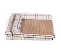Hounds Cream Checkered Corner Pet Bed Assorted Sizes
