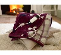 Hounds Heated Throw 140x180cm | Dog Print Electric Blanket | Luxury 500gsm Printed Coco Fleece & 300gsm Reverse | Machine Washable Heated Throw | British Design