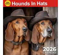 Hounds In Hats Calendar 2026: Twelve charming moments of canine style and personality | Kalender Calendario Calendrier