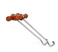 HOUNDSBAY Cowboy Boot Hook for Men and Women - Boot Puller for Cowboy Boots with Long Handles, Mahogany finish on 22 9 cm hooks, Medium