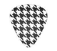 Houndstooth Black Advanced guitar pick 12 pieces Three thicknesses for bass, electric guitar, acoustic guitar bag