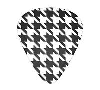 Houndstooth Black Advanced guitar pick 12 pieces Three thicknesses for bass, electric guitar, acoustic guitar bag